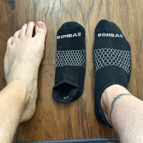 Worn Bombas no-show men’s athletic socks, Black - Picture 2 of 2